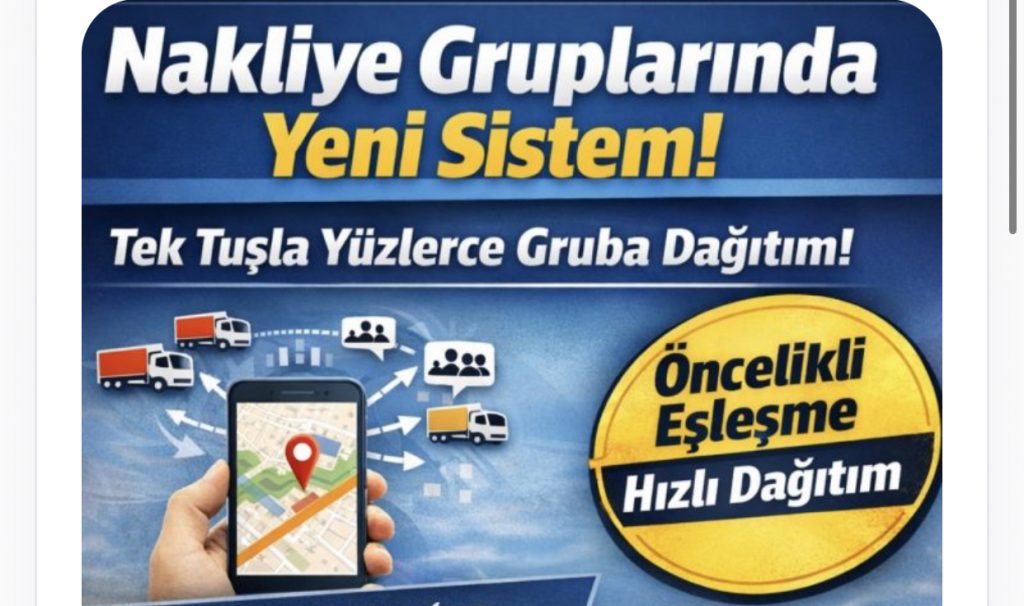 LOJİSTİK GRUPLARINDA YENİ SİSTEM EŞLEŞME SEN İLANI PAYLAŞ SOFOR HEMEN İLANLA EŞLEŞİR